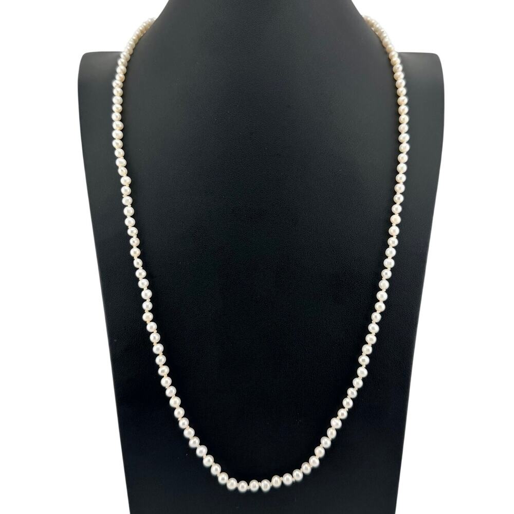 Genuine Freshwater Pearls Hand Knotted Timeless Classic Elegant 36" Necklace